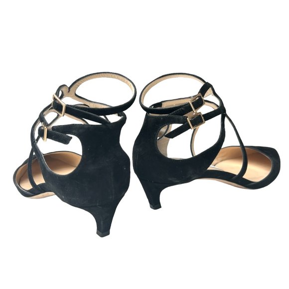 Jimmy Choo Black Suede Kitten Heels Sz37 - Picture 5 of 6